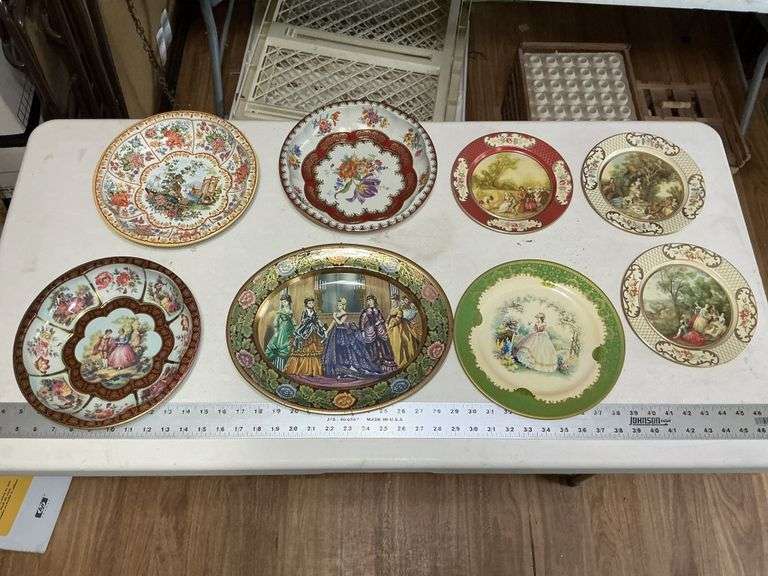Metal bowls/plates and platter