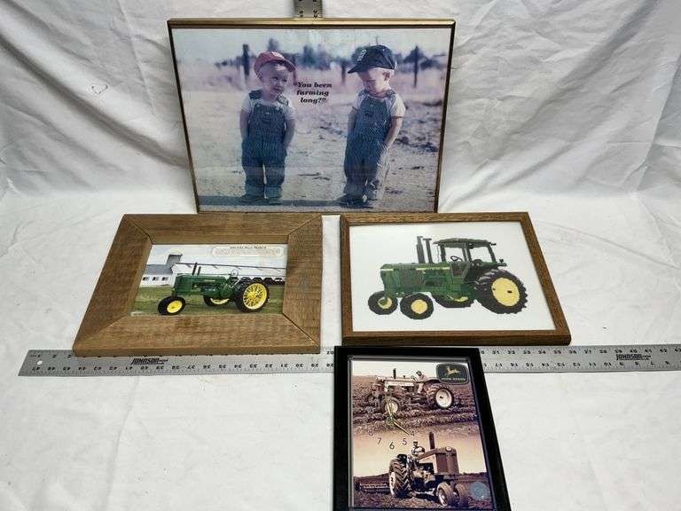 John Deere pictures, clock, etc
