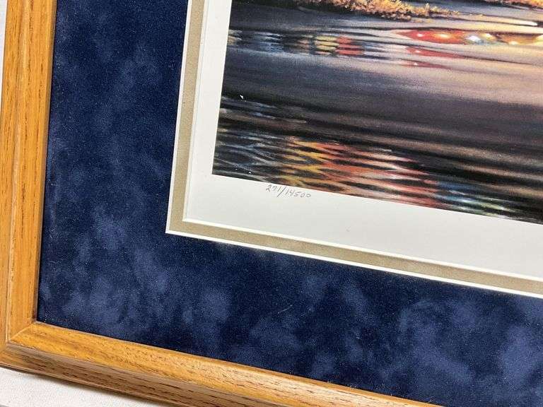 Terry Redlin print with scratch. Signed and