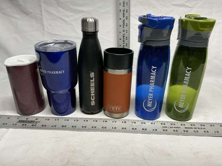 Yeti, water bottles, etc