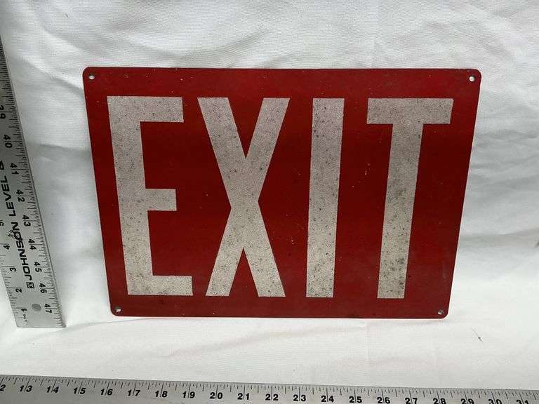 Metal EXIT sign