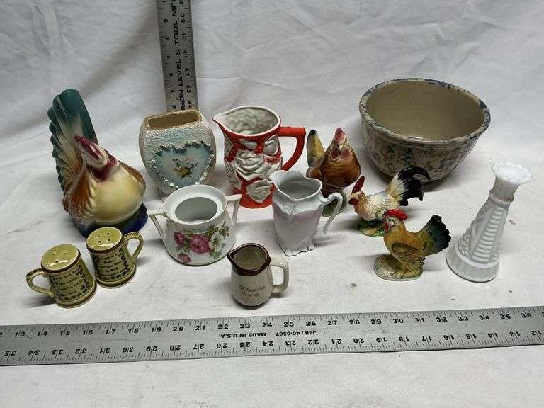 Decorative pieces-some chips, bowl has large