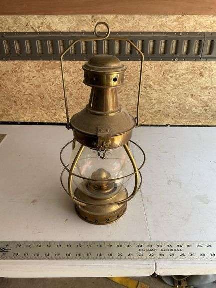 Brass oil lamp