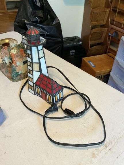 Leaded glass lamp/wind chime etc.