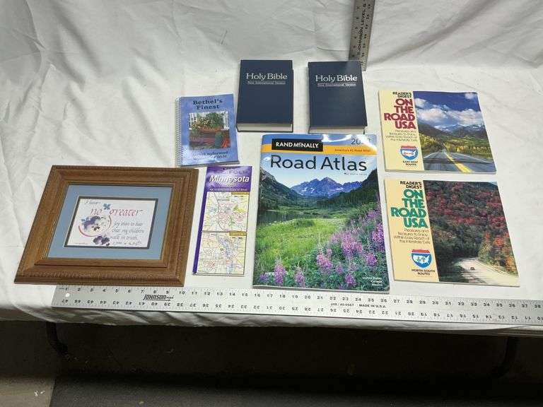 Road Atlas’ and wall hanging
