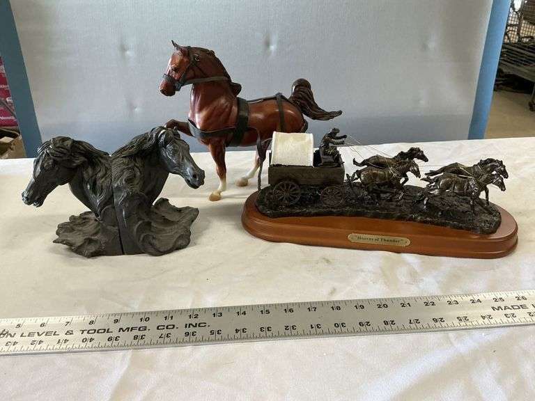 Breyer horse, bookends, etc