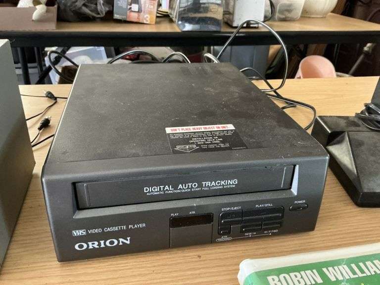 VHS tapes and VHS player etc.