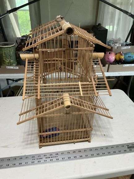 Wooden birdcage