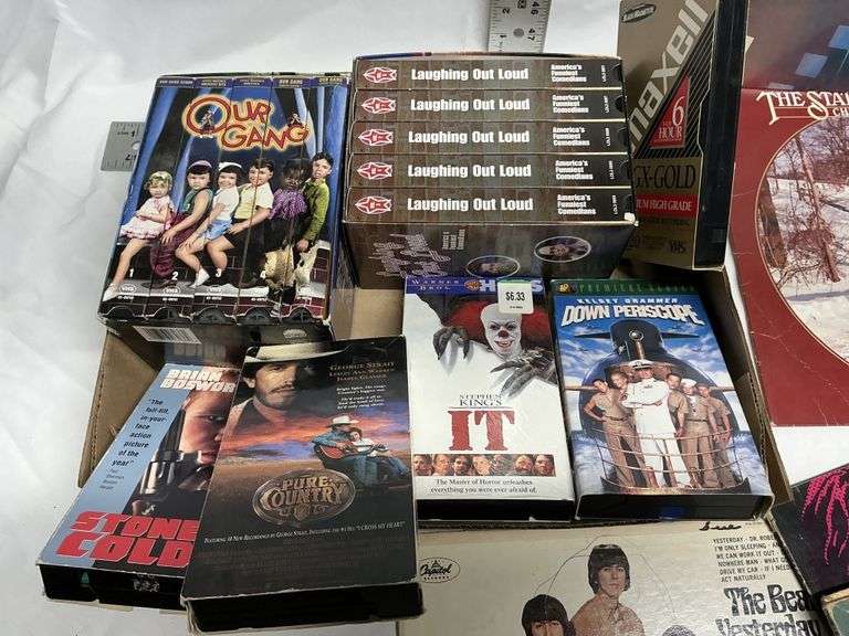 VHS tapes and record albums