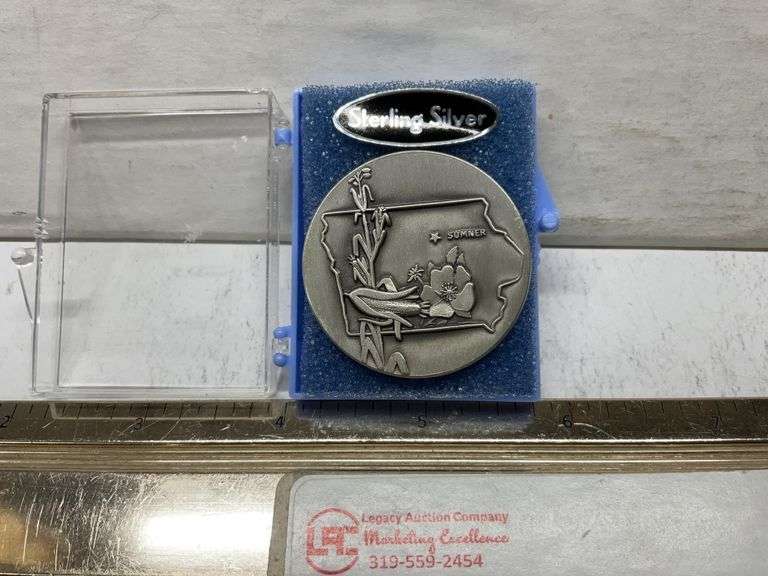 1972 sumner ,Iowa Centennial Sterling silver