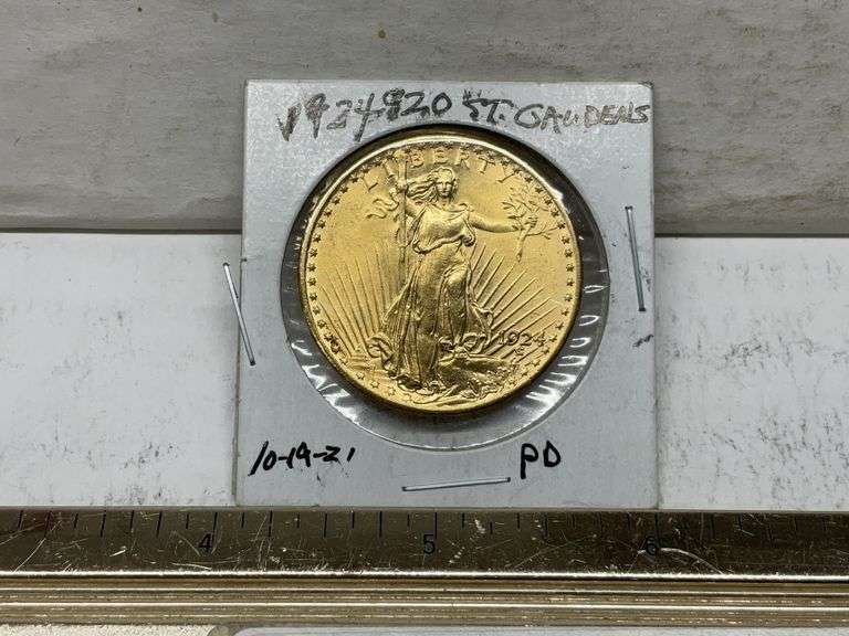 1924 $20 St-Gaudens double eagle gold coin