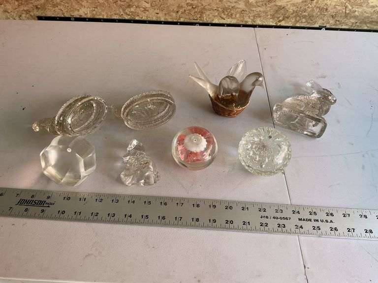 Paper weights and glass animals