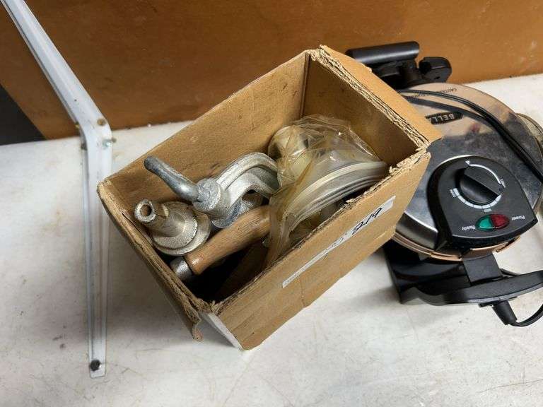 Waffle iron, french fry maker, food mill and