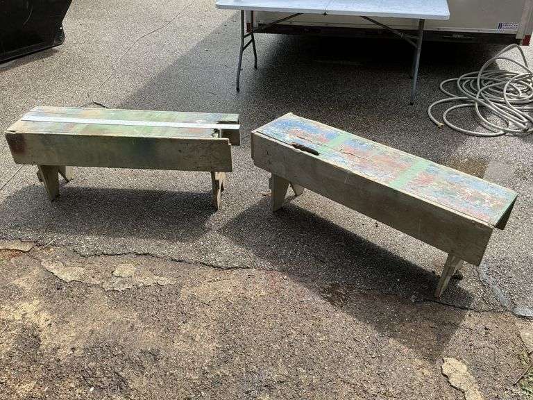 Wooden benches
