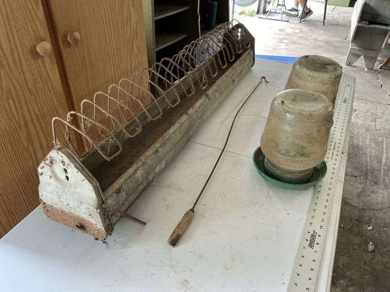 Chicken waterers and feeder