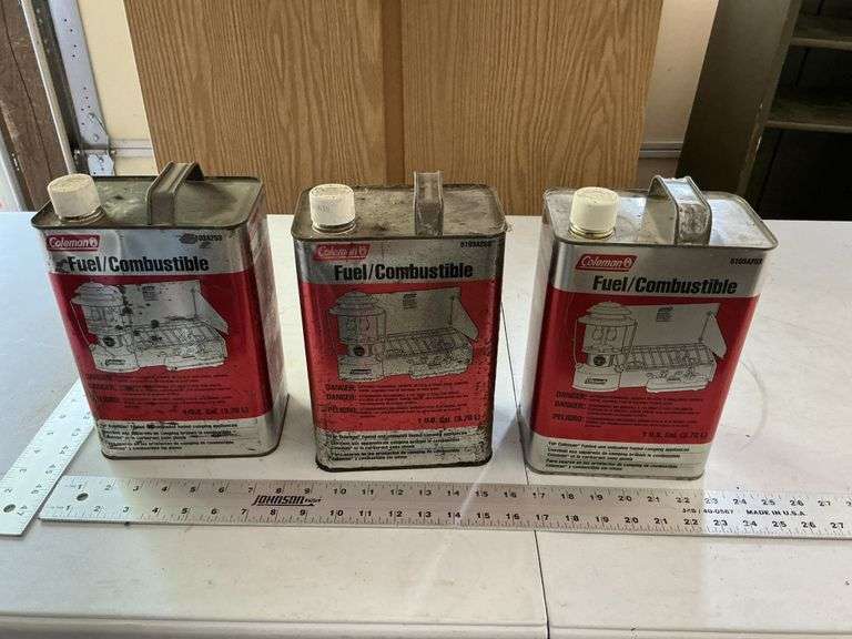 Partial containers of Coleman fuel