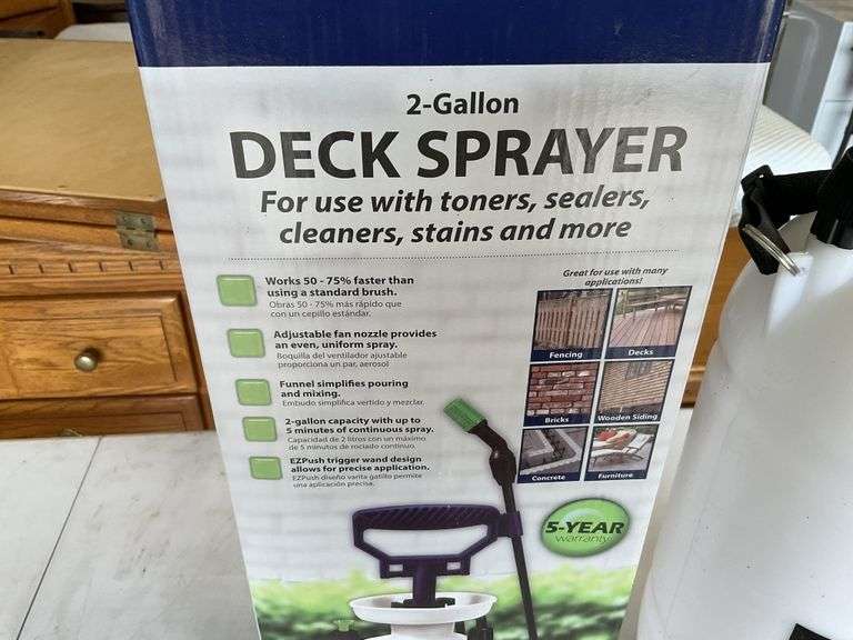 New 2 gallon deck sprayer
