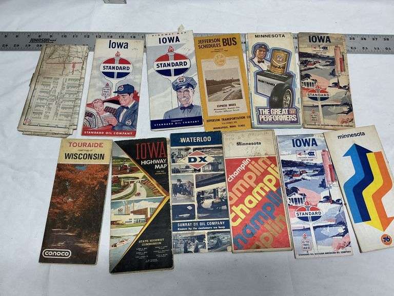 Vintage road maps