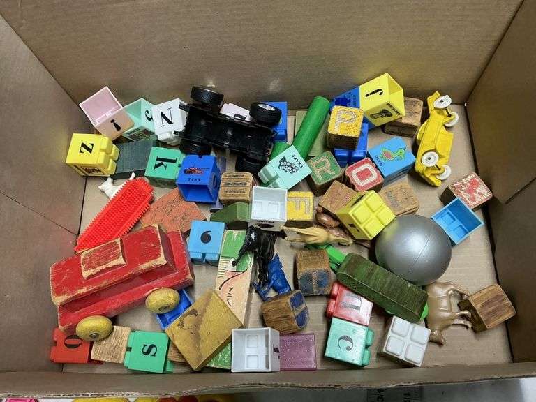 Toys, harmonica, etc