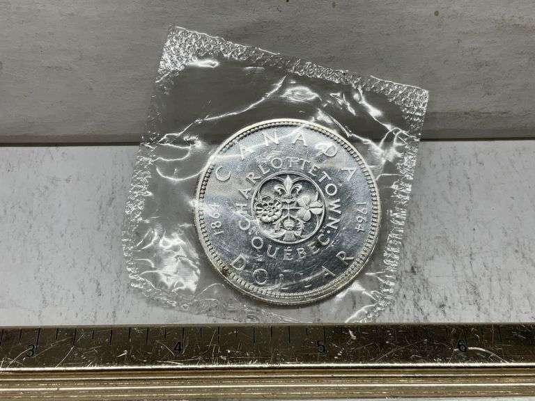 1964 Canada Quebec Charlottetown silver dollar