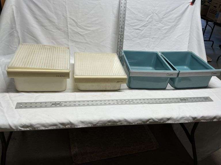 Vintage refrigerator drawers