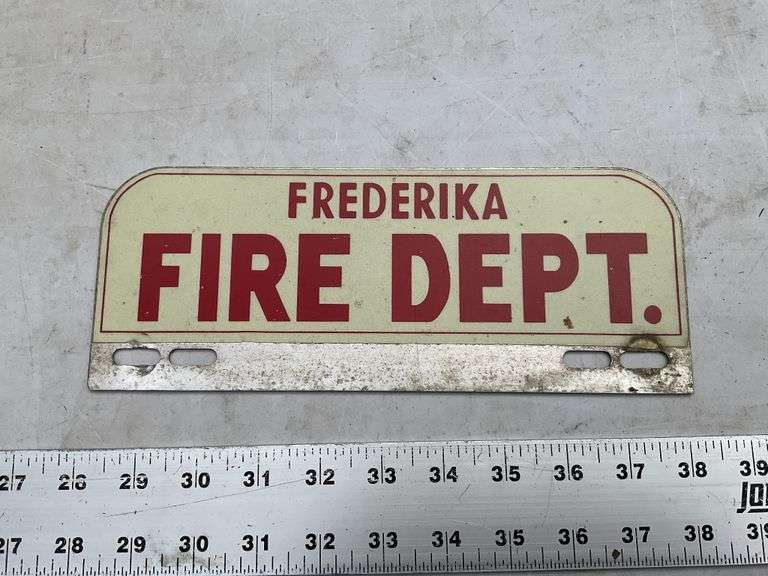 Frederika Fire Dept. license plate topper