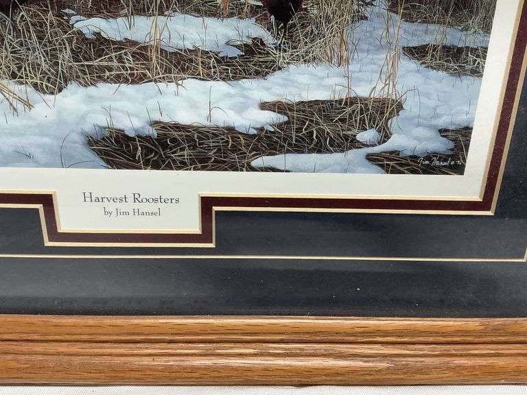 Harvest Roosters print by Jim Hansel