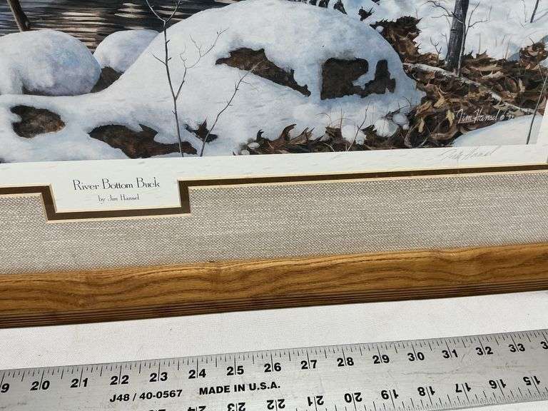 River Bottom Buck print by Jim Hansel