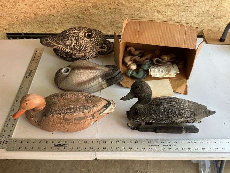 Styrofoam/plastic duck decoys