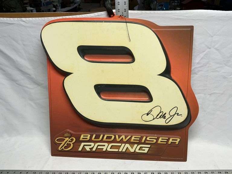 Dale Jr. Budweiser Racing plastic sign