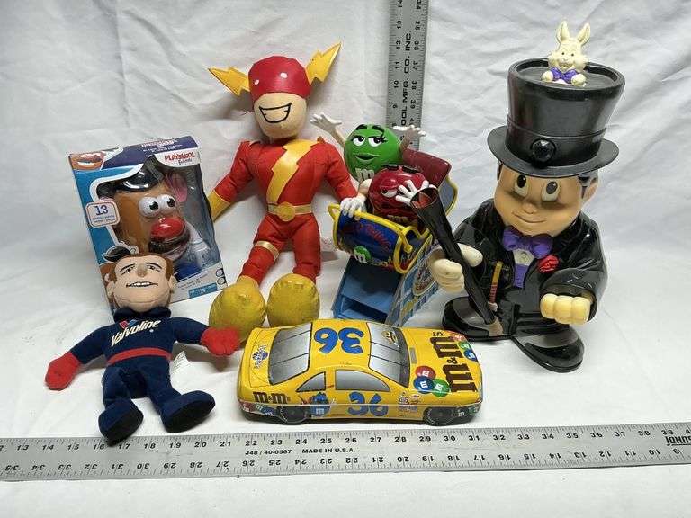 M&Ms, Mr. Potato Head, etc