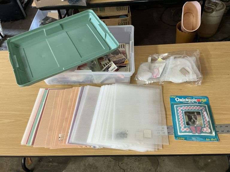 Tote of craft items