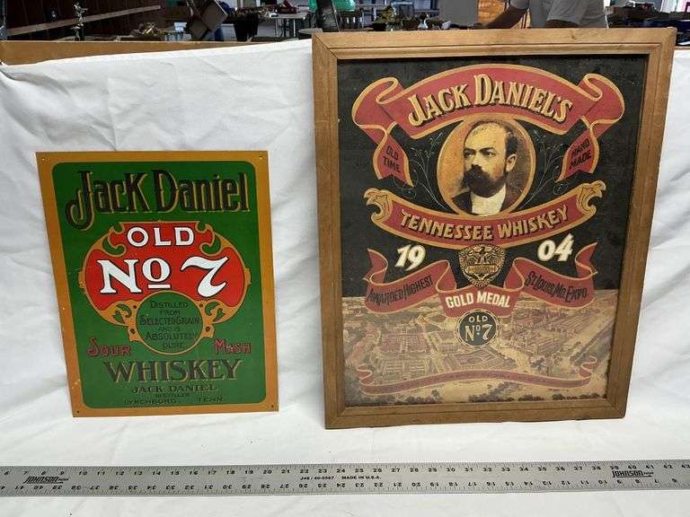 Jack Daniels tin sign & print