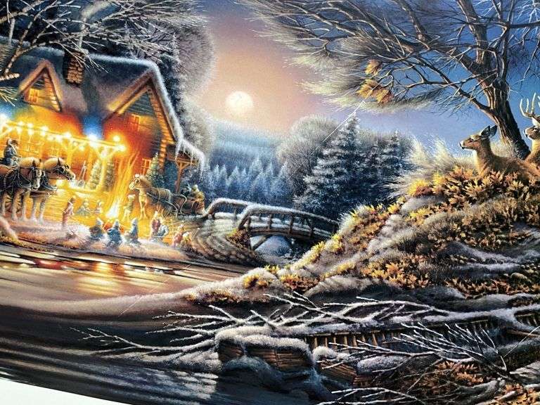 Terry Redlin print with scratch. Signed and