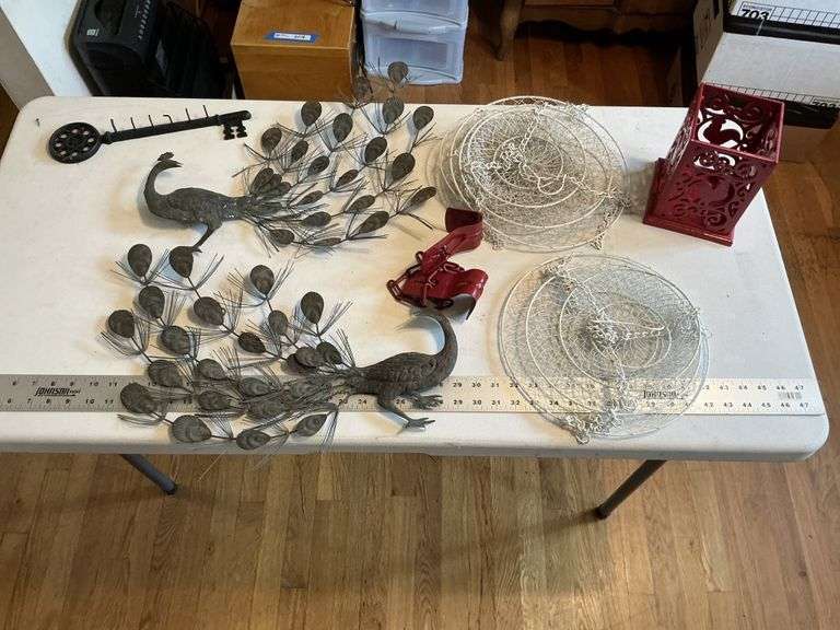Utensil holder/metal decor and fruit baskets