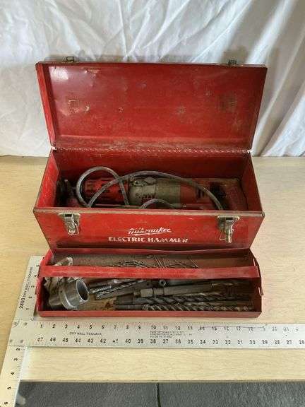 Milwaukee electric hammer drill and bits