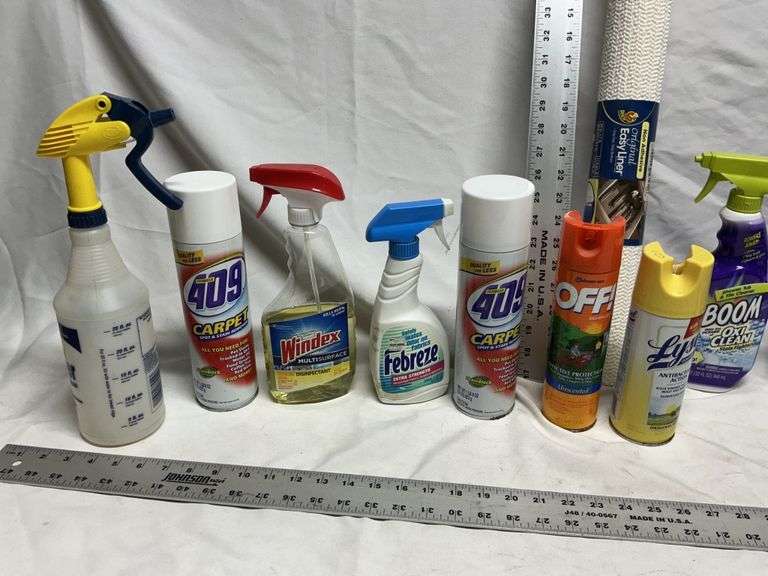 Assorted cleaners and easy liner