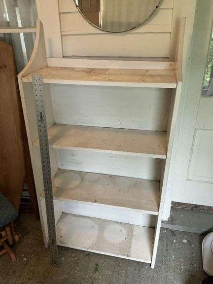 Wooden shelving unit