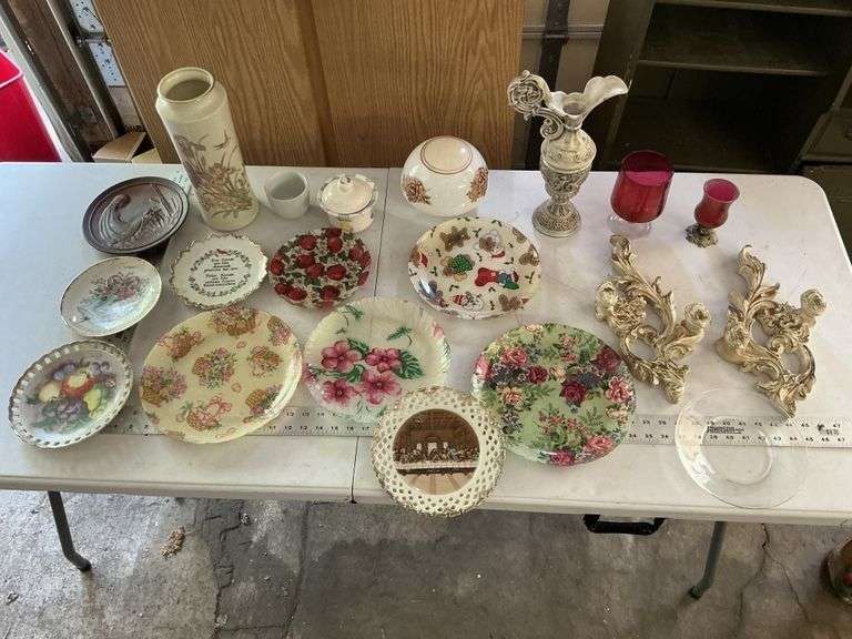 Plates and vase, etc.