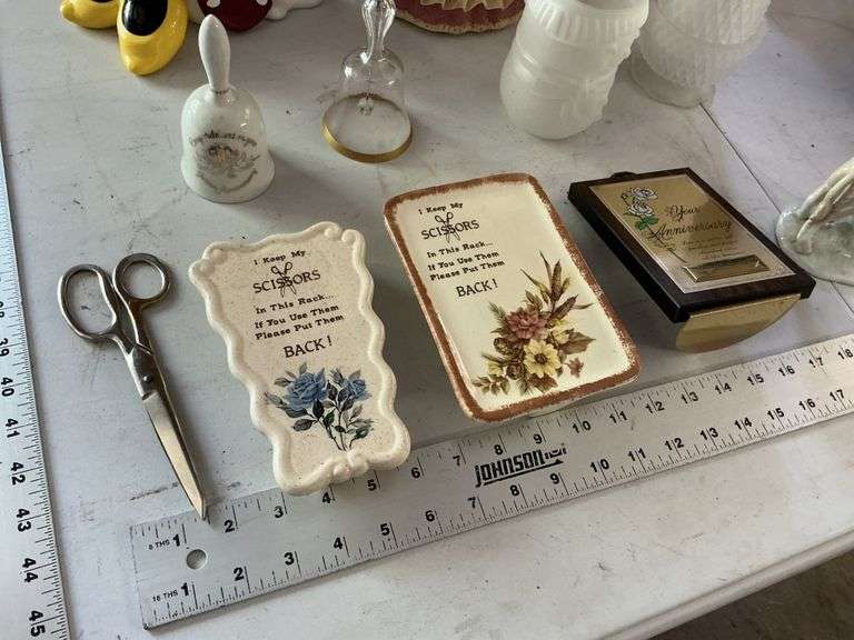 Scissor holders/bells/figurines and bank