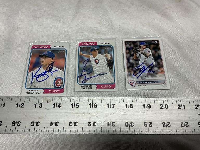 (3) Chicago Cubs autographs