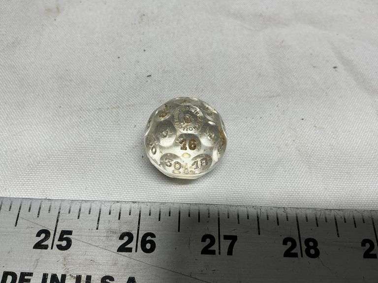 Vintage Czech glass fortune telling die