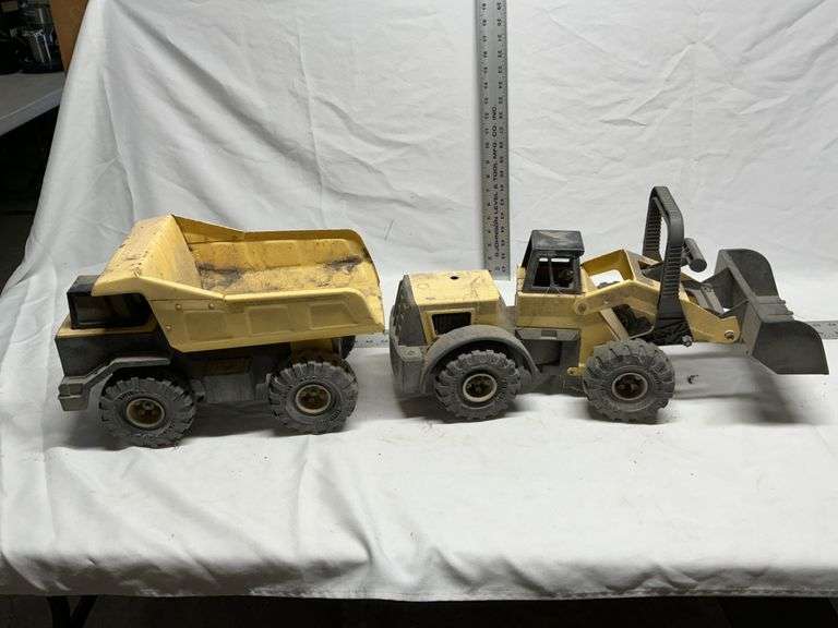 Tonka dump truck, loader