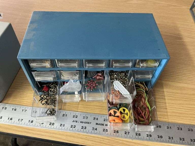 Organizers with crafting items