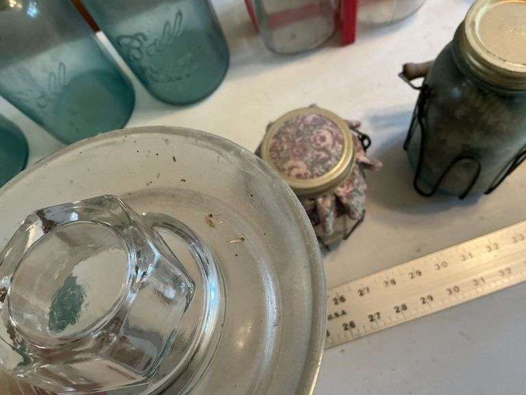 Ball jars and chicken waterer, etc.