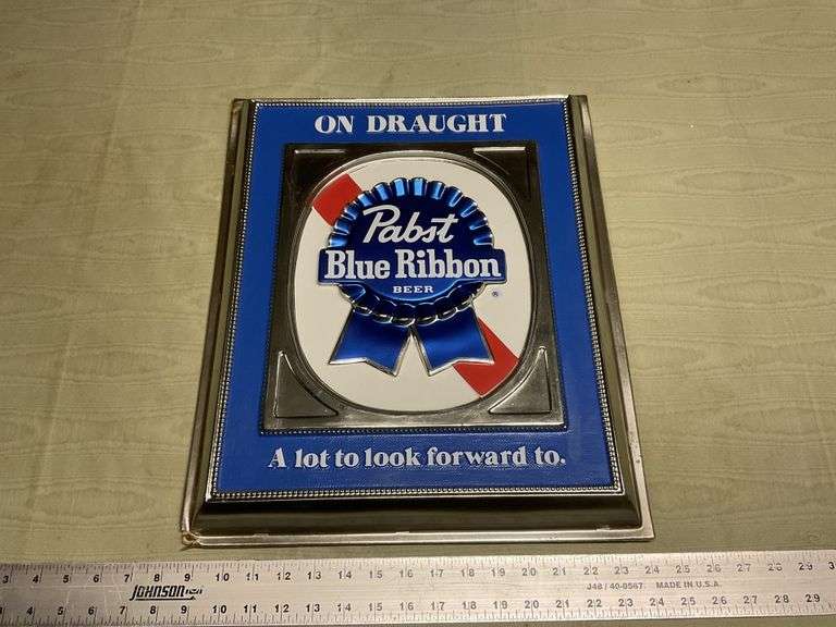 Vintage Pabst Blue Ribbon plastic wall hanging