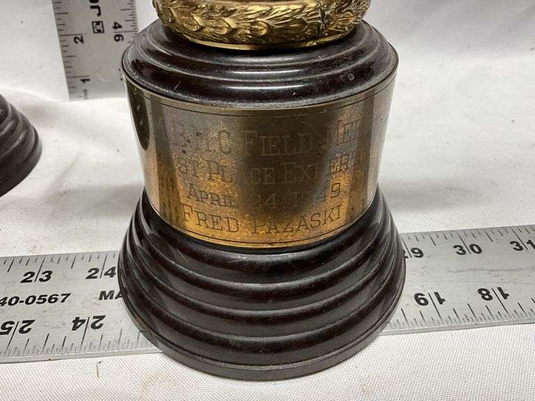 Vintage motorcycle trophies