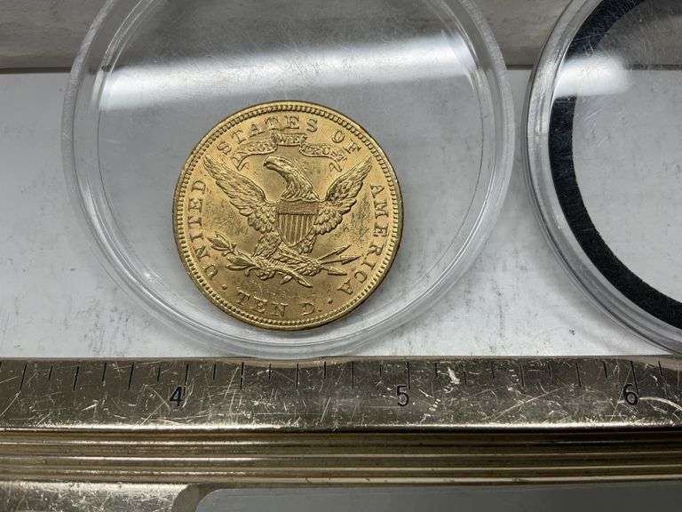 1894 $10 liberty head gold eagle coin