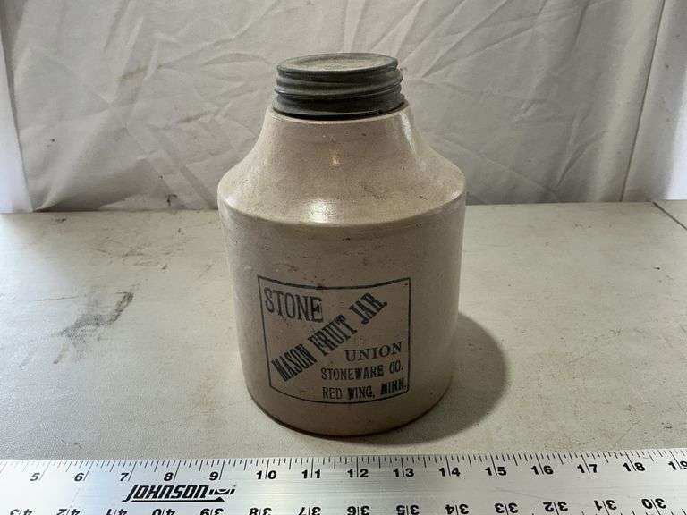 Stone Union Mason fruit jar