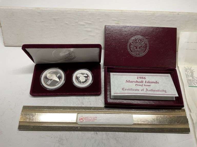 1986 Marshall Island silver proof coin set
